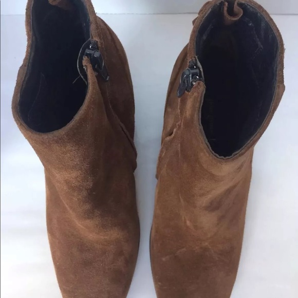 COPY - Paul Green women Brown Suede Ankle Boot Block heel 10 - Picture 8 of 12